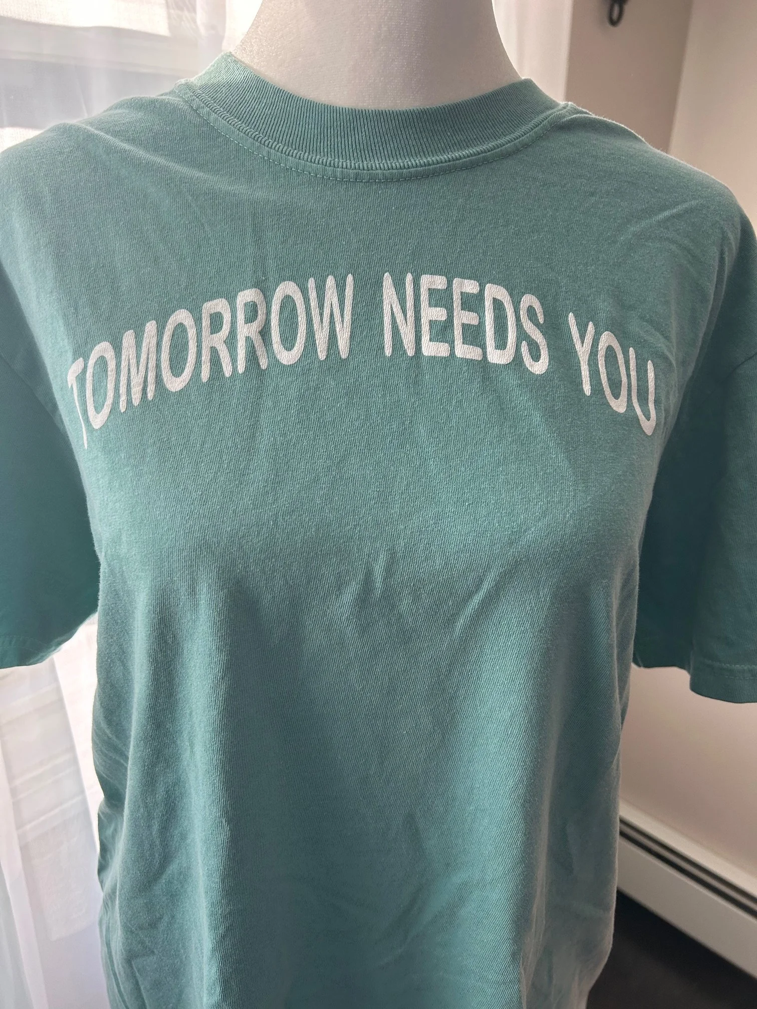 Tomorrow Needs You T-Shirt in Seafoam