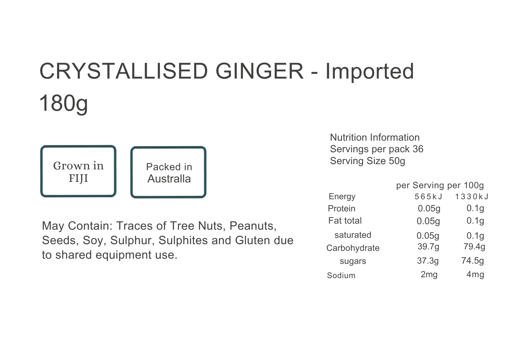 Crystallised Ginger 180g