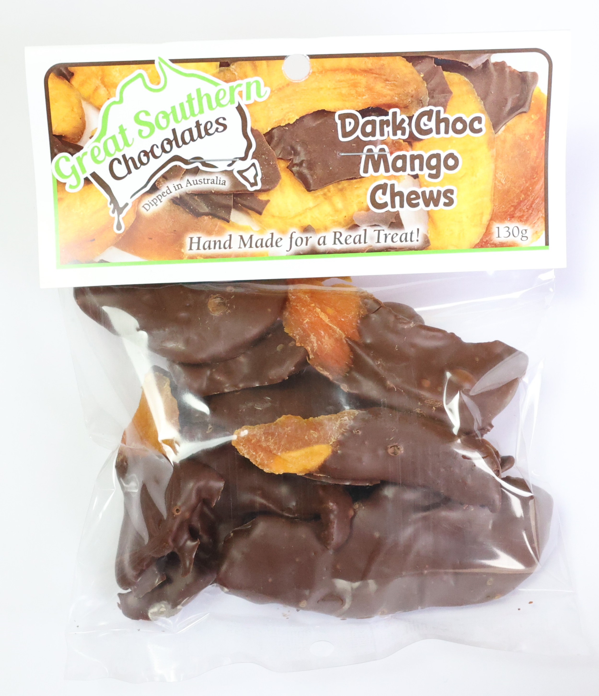 Dark Choc Mango Chews 100g