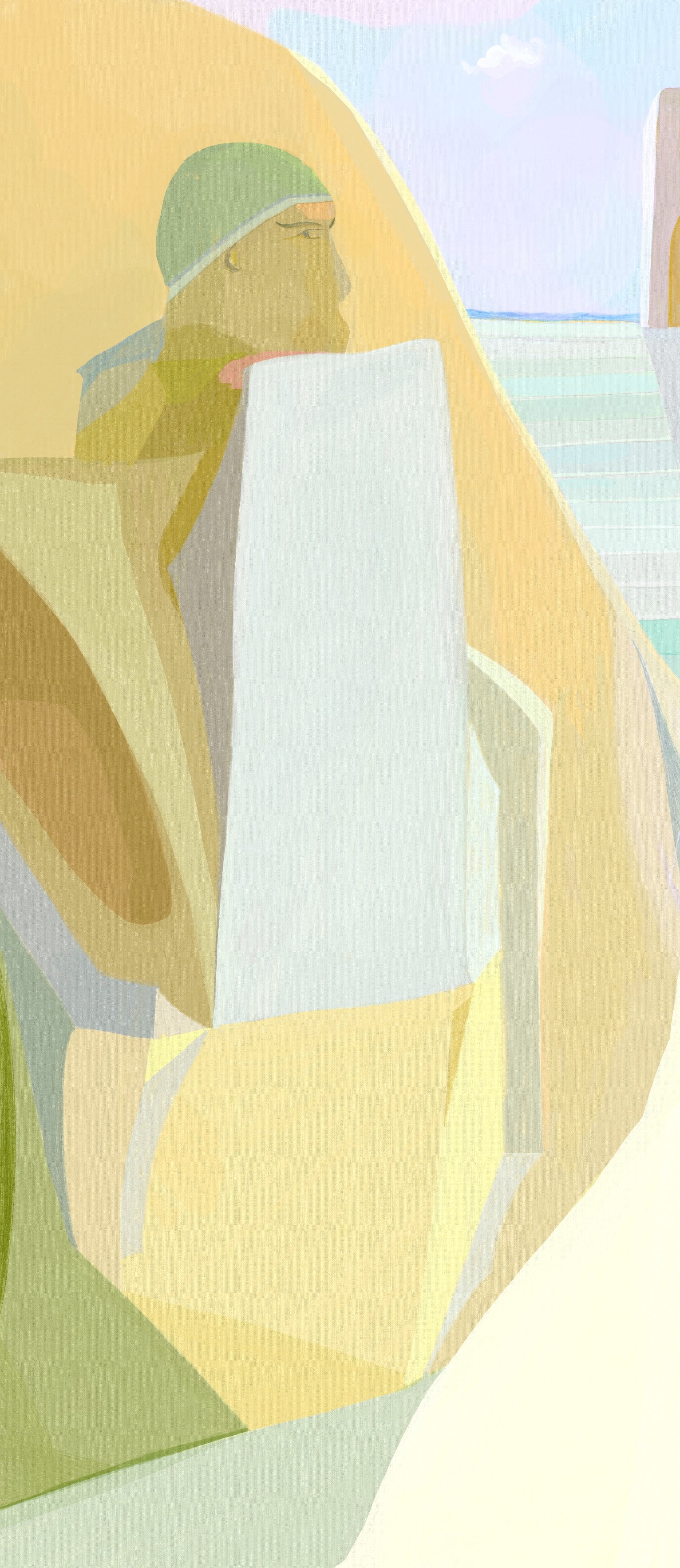 Swimmer in his shade