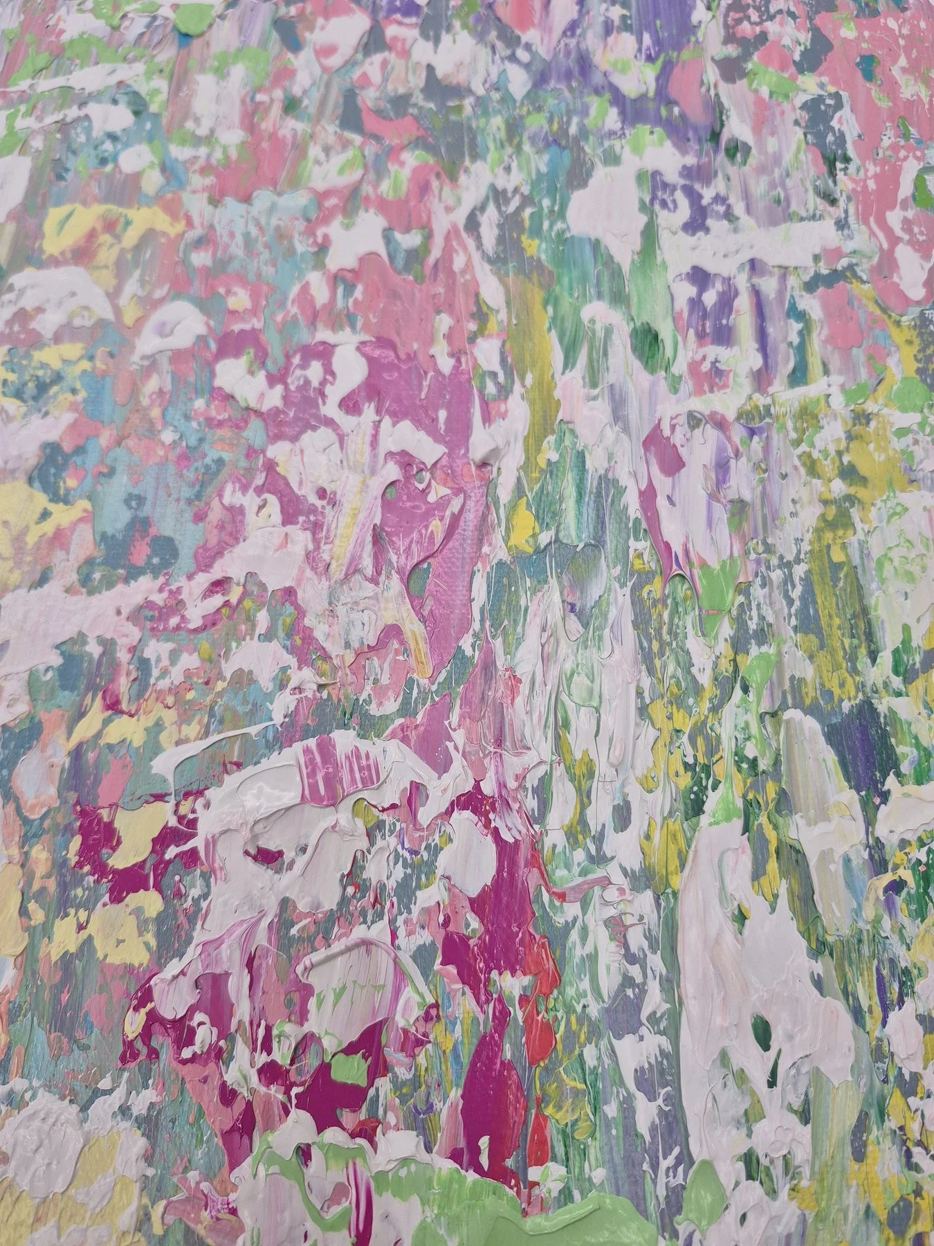 Abstract pastel painting detail from Manicured Liberation by Vassa Sproull