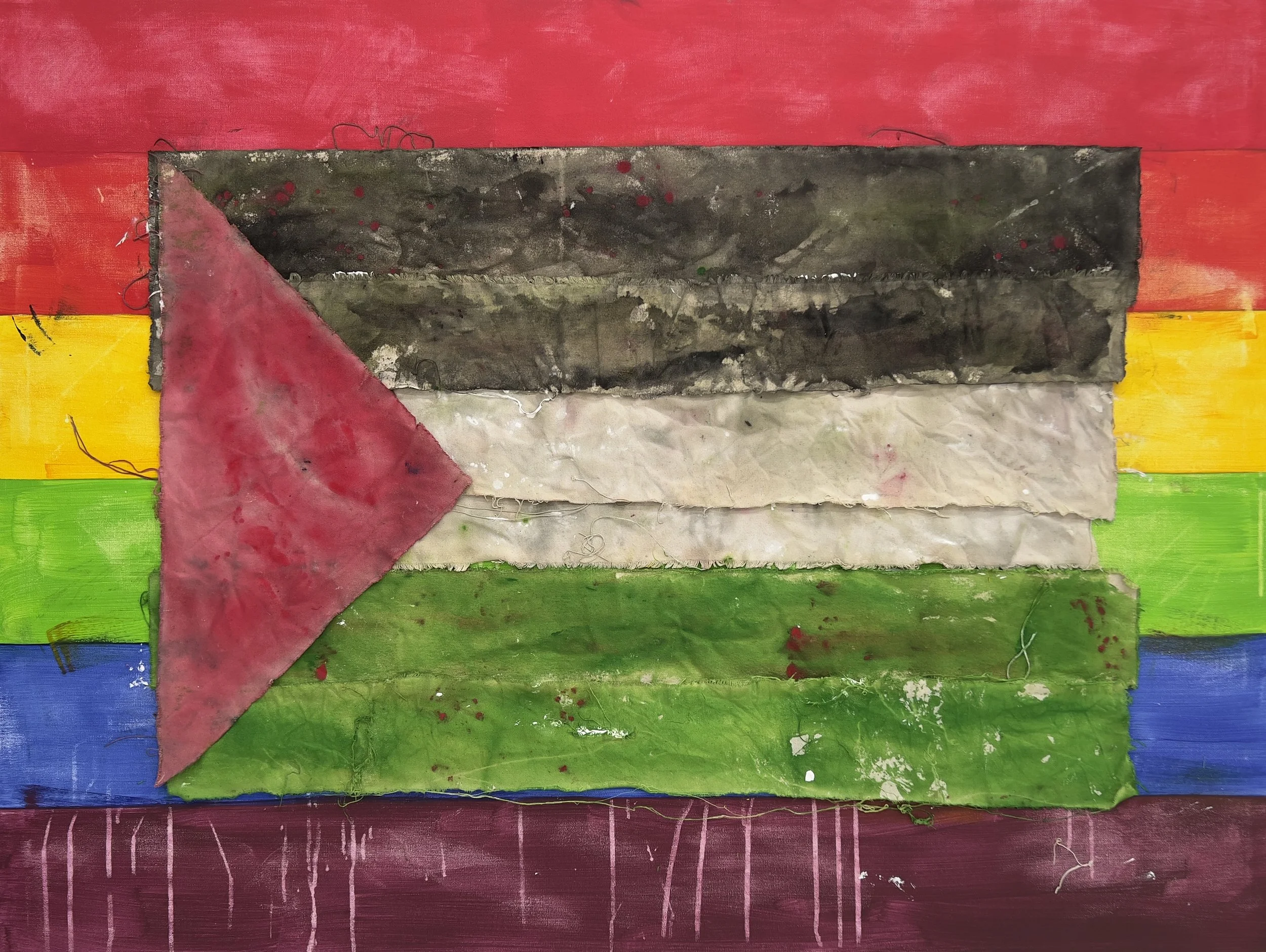 Solidarity in Spectrum-3-48x36-Mousa_2024_Mixed Media on Canvas.JPEG