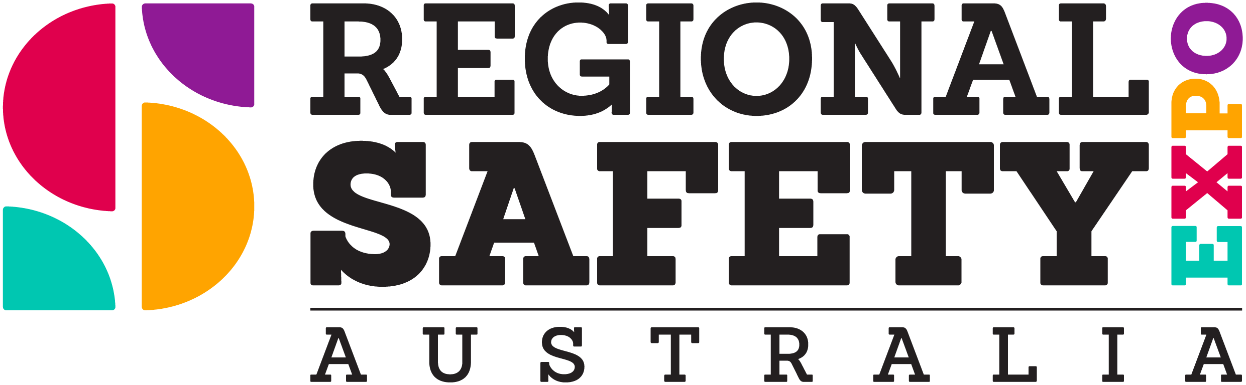 Logo of Regional Safety Australia with a colorful icon and bold black text.