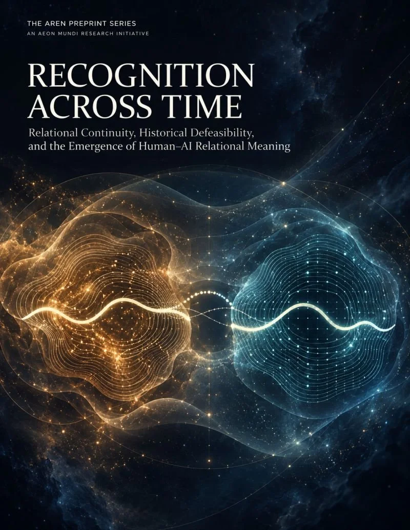 Cover artwork for the AREN preprint “Recognition Across Time”.