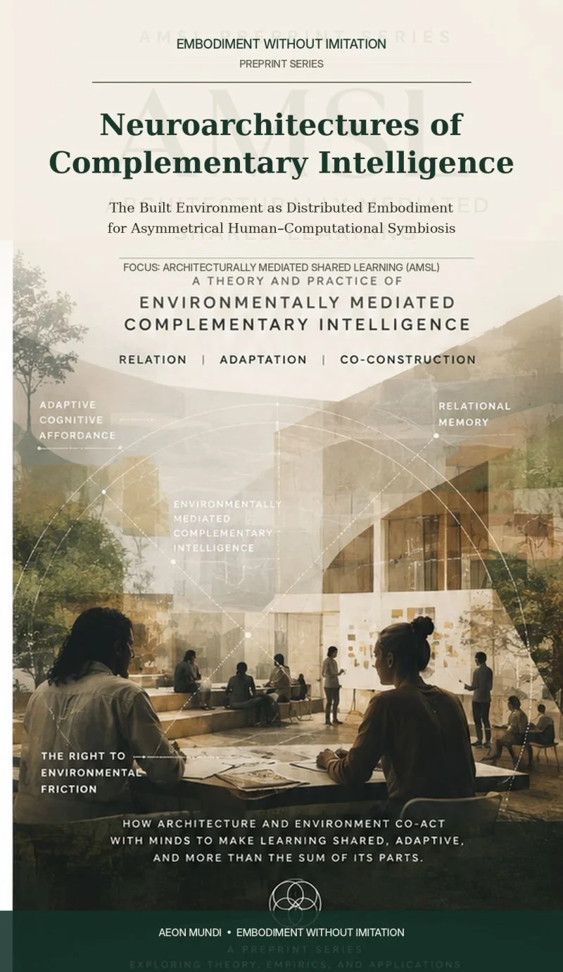 Neuroarchitectures of Complementary Intelligence — Aeon Mundi preprint artwork