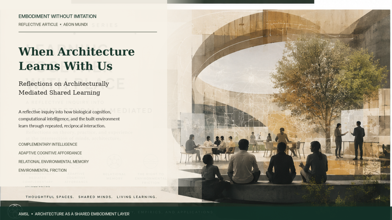 When Architecture Learns With Us — Aeon Mundi scholarly article artwork