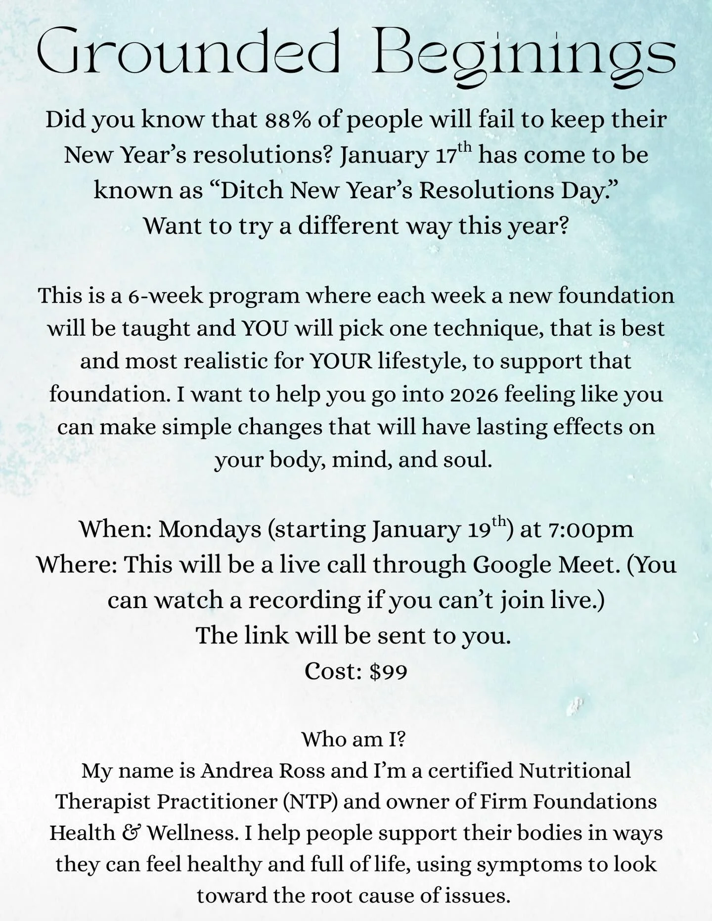 I&rsquo;m still working on getting the website to launch but until then, DM me to register and I&rsquo;ll send instructions for how to pay in the meantime. 

I&rsquo;m excited for this and hope you&rsquo;ll join in as we give our bodies a supported s