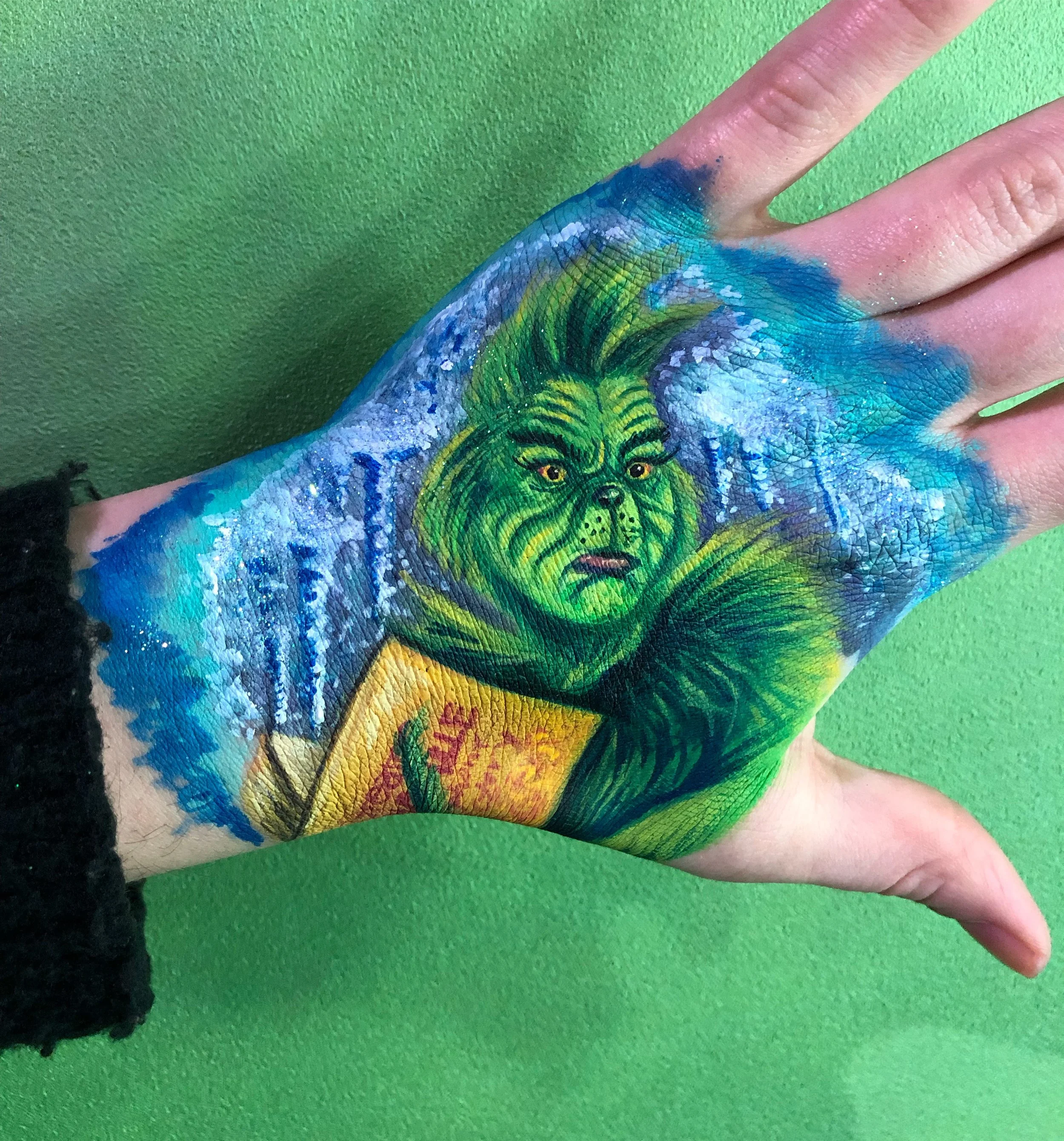 Loathe Entirely, face paint on hand