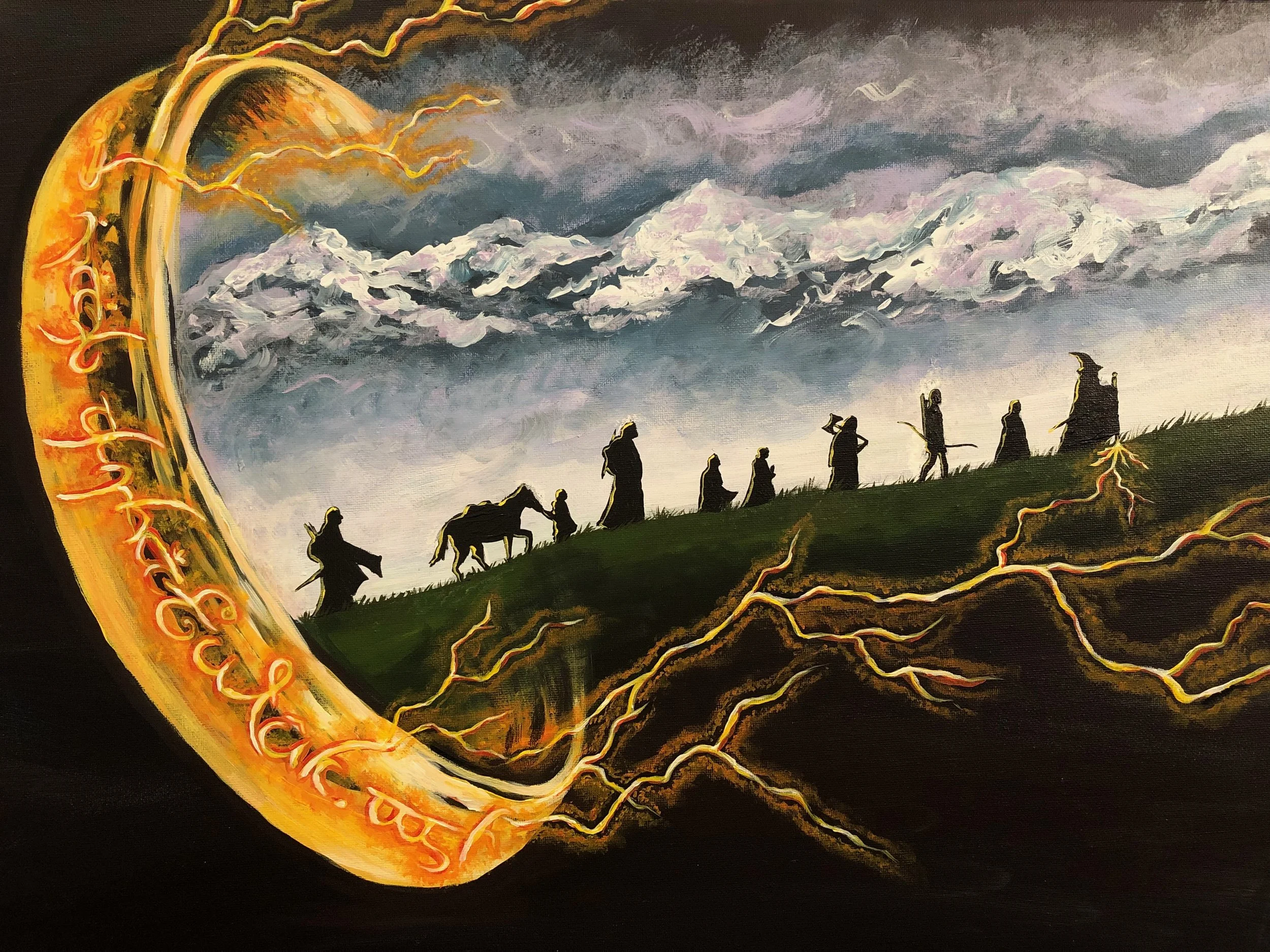 One Ring, 16x20", Acrylic on Canvas