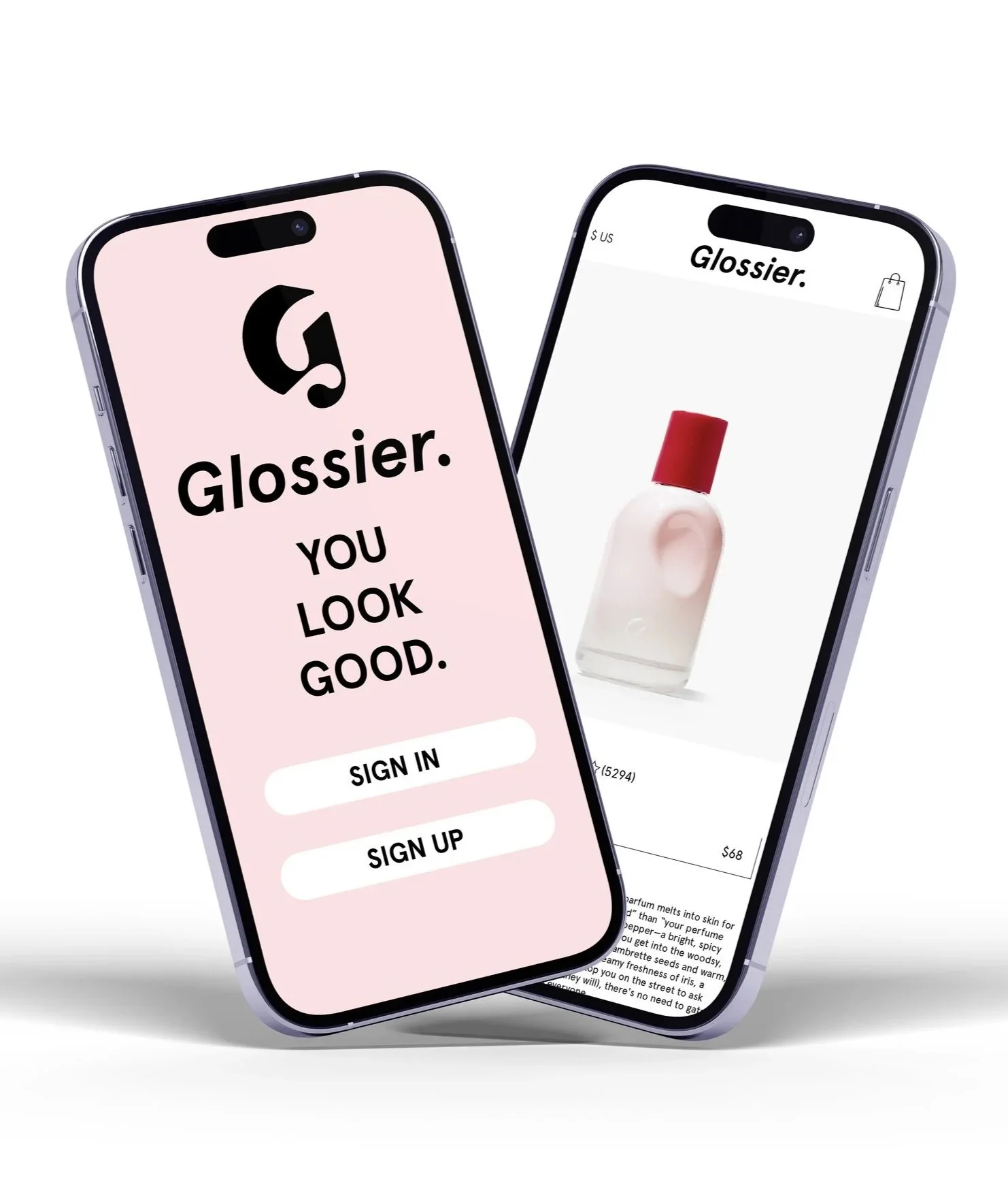 Glossier Mobile App Interface