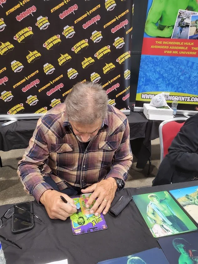 Carded Hulk Figure signed by lou ferigno
