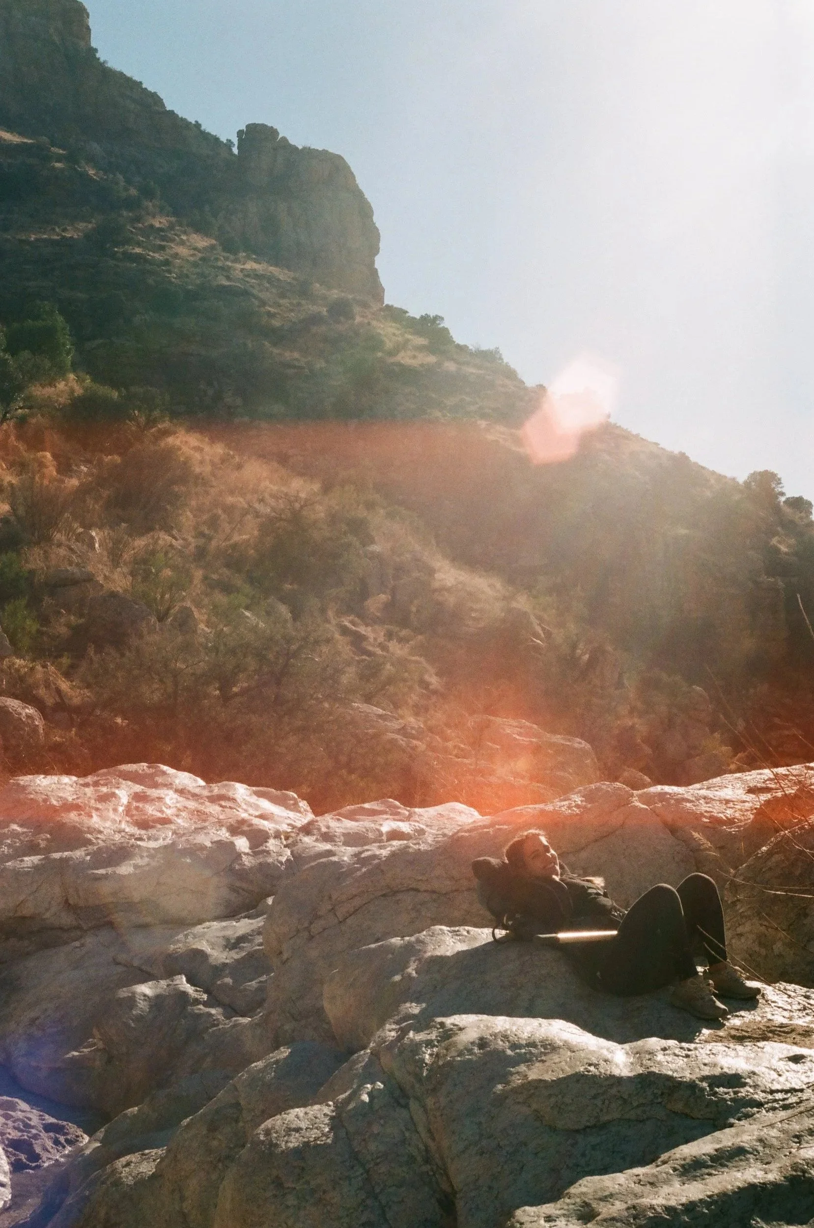Raquel Relaxing on Rocks