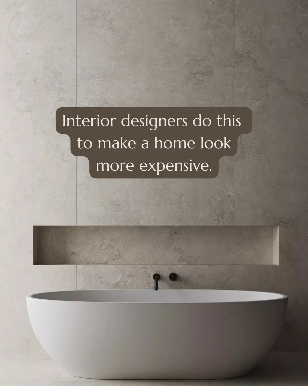 To make a bathroom look more expensive and cohesive, I like to specify large format tiles.
 
These are fairly new on the market, and break the tradition of the boring old 600 x 300mm or 600 x 600mm tile.
 
Some of my favourite options are:
 
@artedom