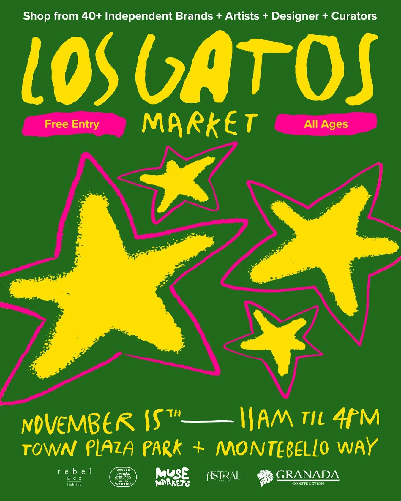 We are super excited to announce that we&rsquo;ll be a vendor at the upcoming Los Gatos Market run by @themusemarkets! The event will be located at Town Plaza Park + Montebello Way in Los Gatos on Saturday, November 15th! The market will be open from