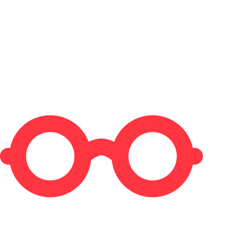 Geometric drawing of an outline square with sections divided by vertical, horizontal, and half circle lines.