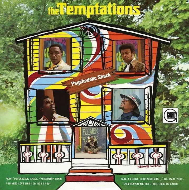 Album cover for the Temptation's Psychedelic Shack.