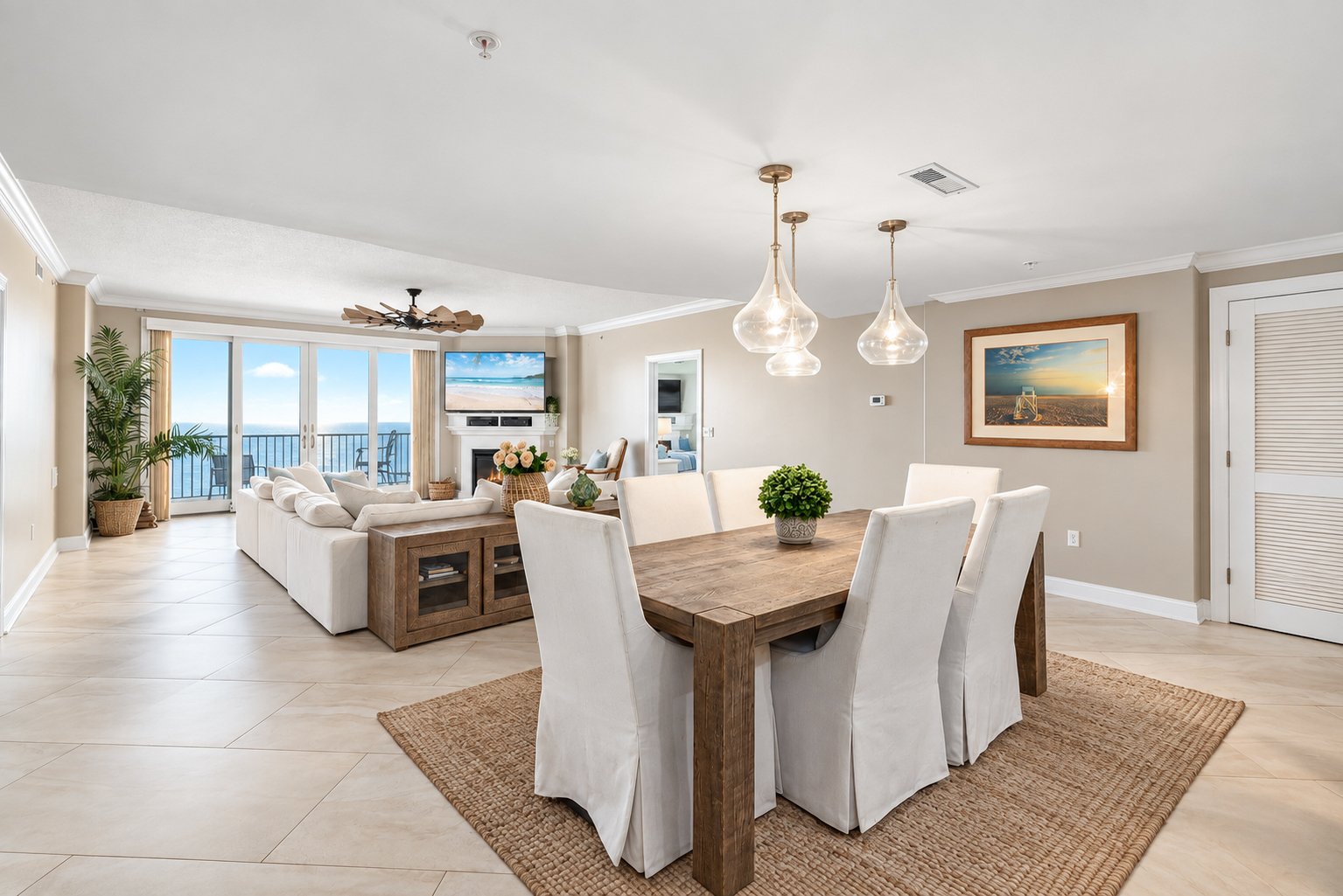 Real Estate Photography Coastal Living Room Ocean City Maryland Professional Listing Photo