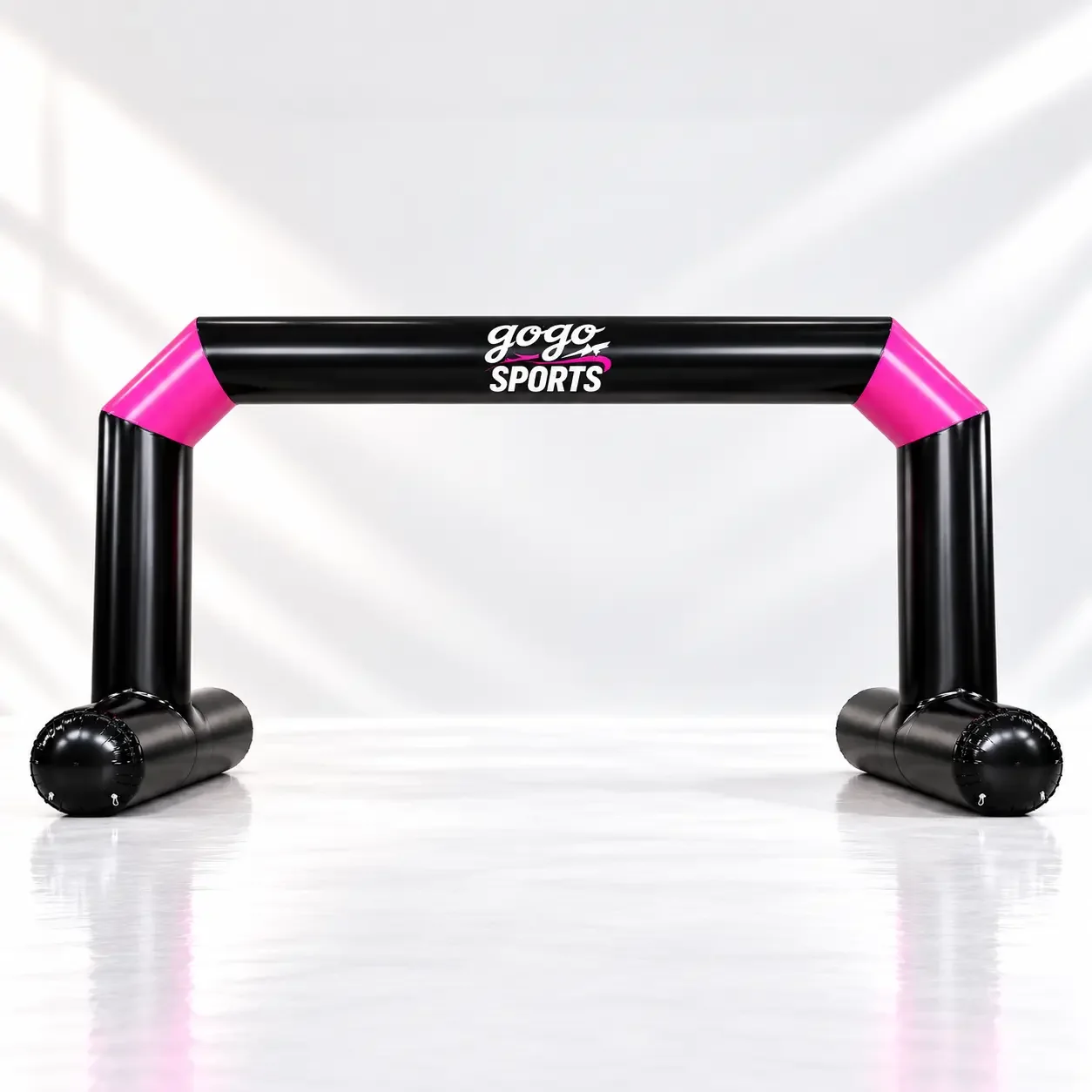 Glossy Pink and Black Sports Arch.webp