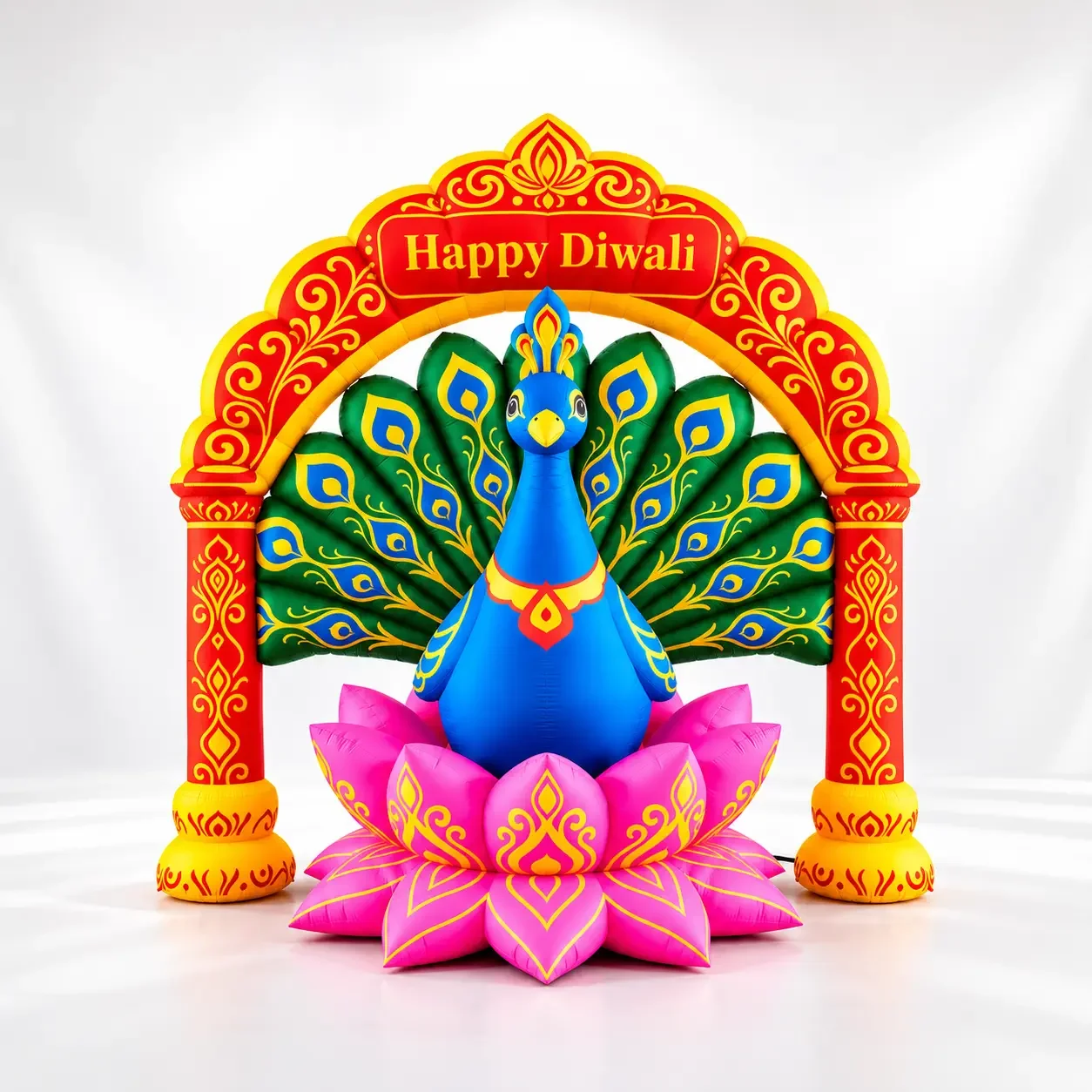 Happy Diwali Peacock Lotus Display.webp
