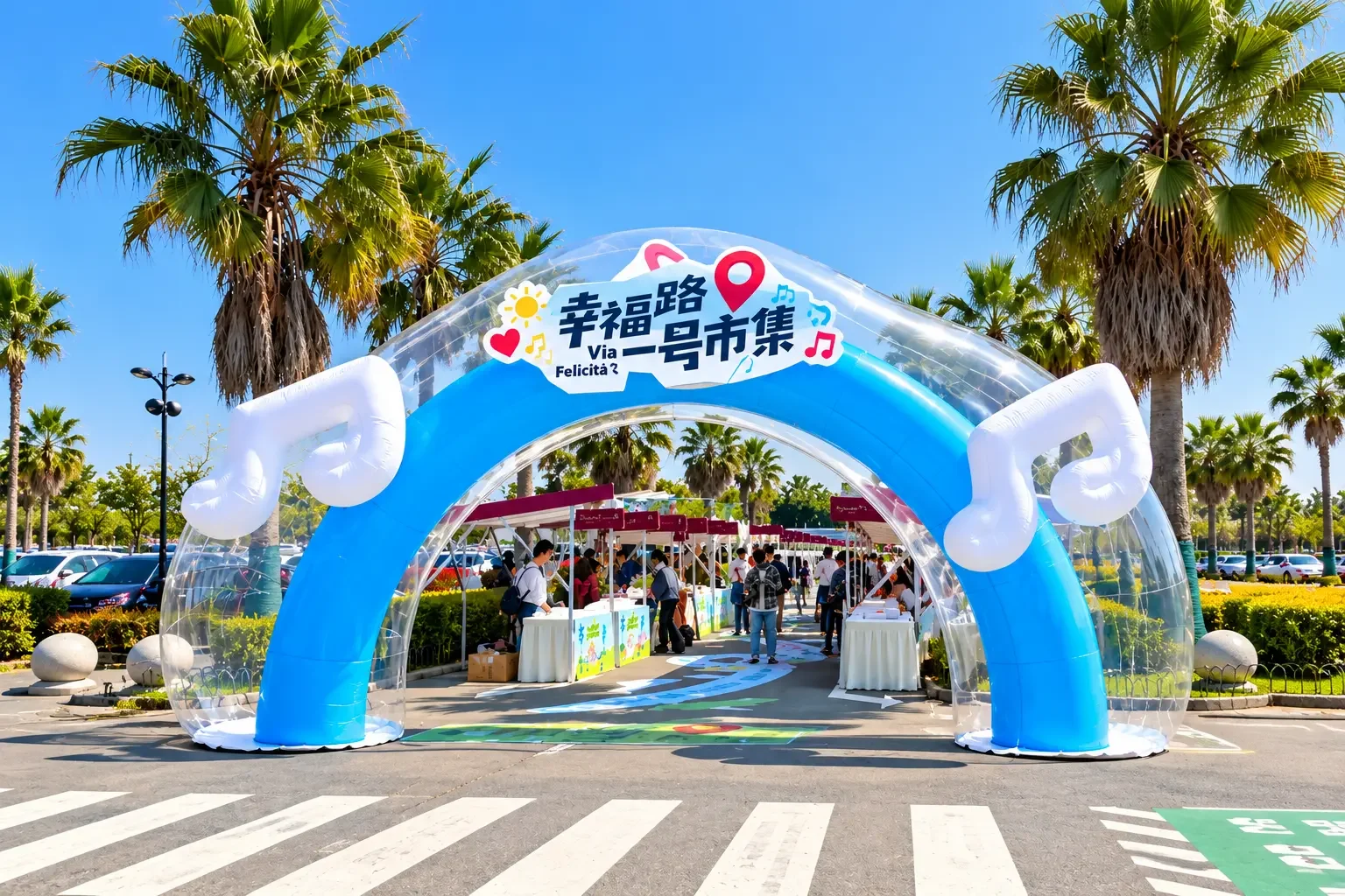Vibrant Musical Market Archway.webp