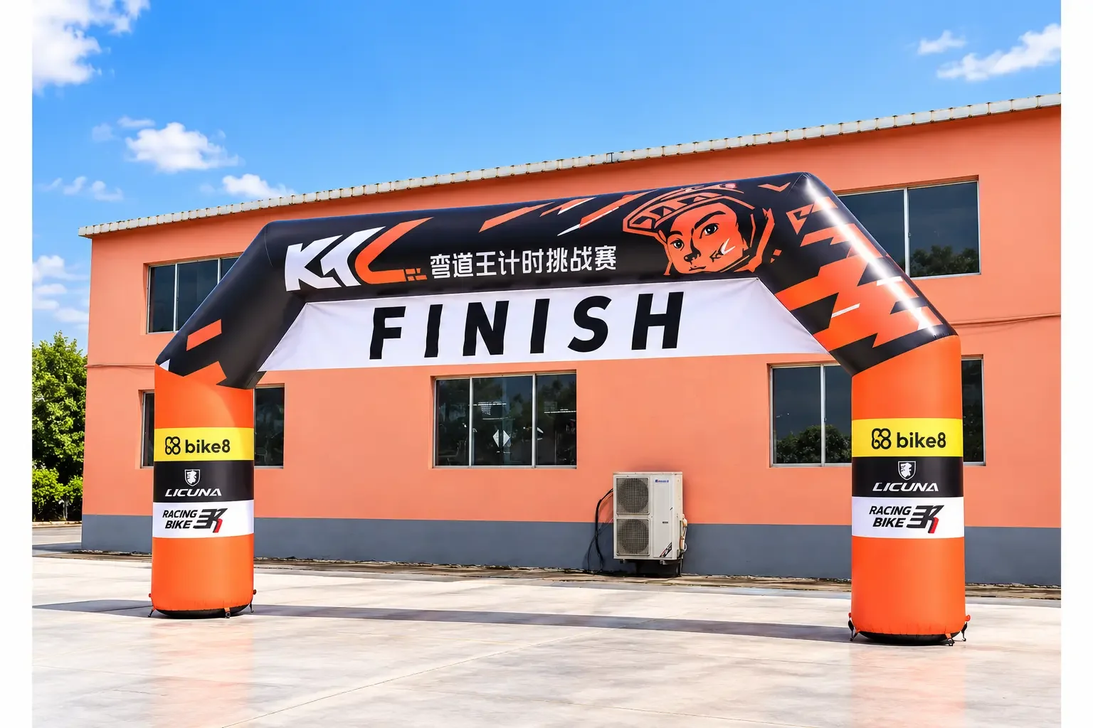 Orange and Black Race Finish Arch.webp