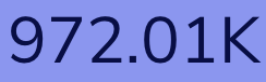 Text displaying '972.01K' on a blue background