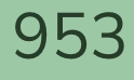 Number 953 on a green background