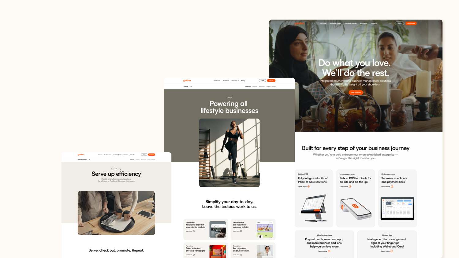 Digital product visual from Less's published Geidea case