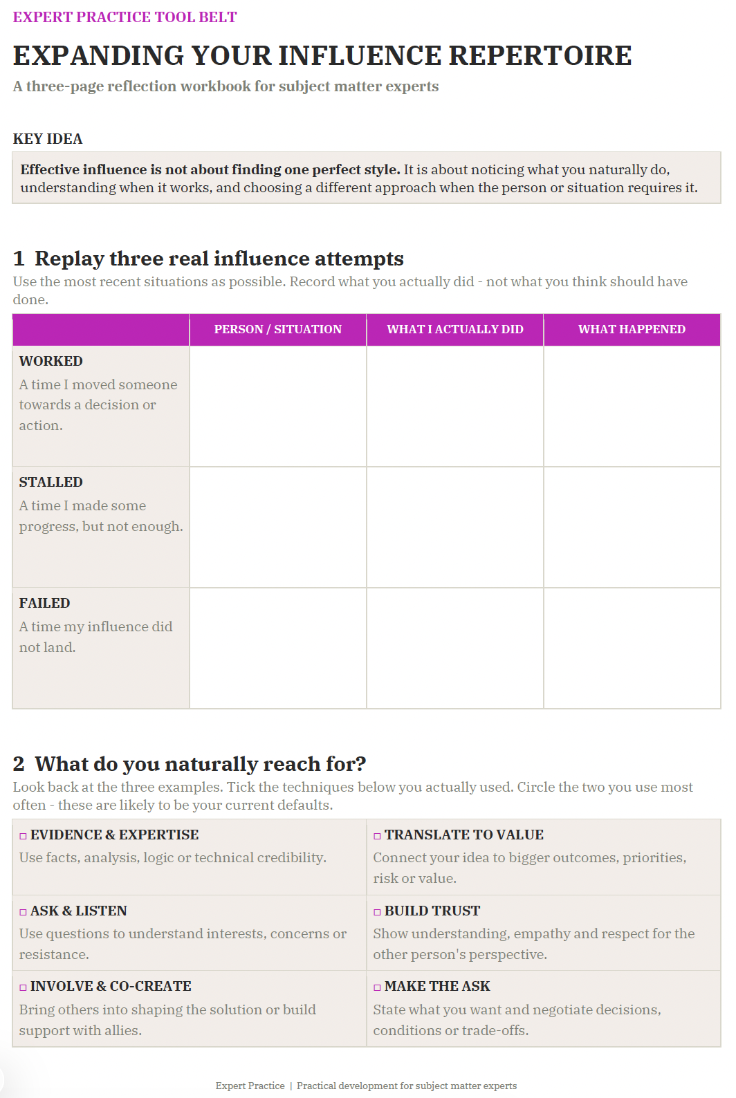 Expanding Your Influence Repertoire