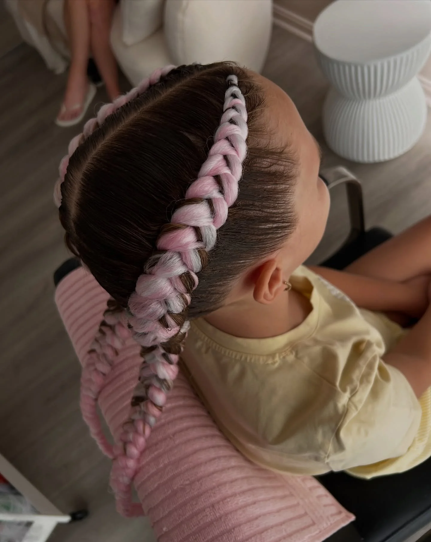 Obsessed with these colours 🩷🤍

✨ Double Coloured Dutch Braids
☁️ Gregory Hills, NSW

Prior to booking please visit www.madsbeautybar.com 

Find all availability and reviews on our online platform, no message requests needed! https://www.fresha.com