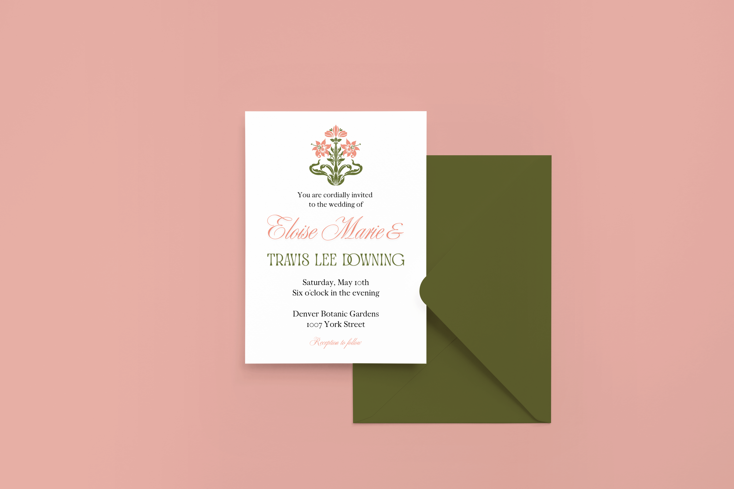 Eloise Wedding Invitation Suite Digital Download