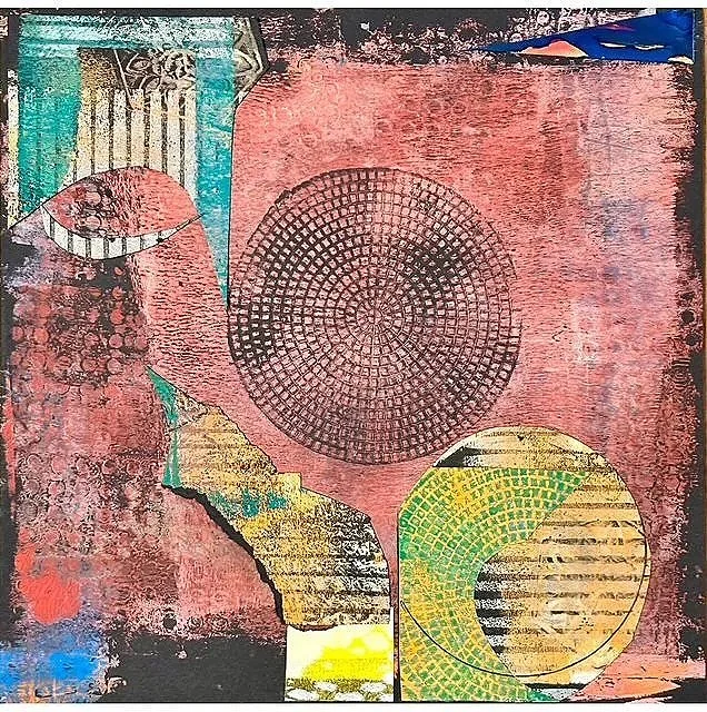 "Cheshire Smile: Rock in My Soul, I See You"
14" X 14", Mixed Media & Collage
PRICE: $350