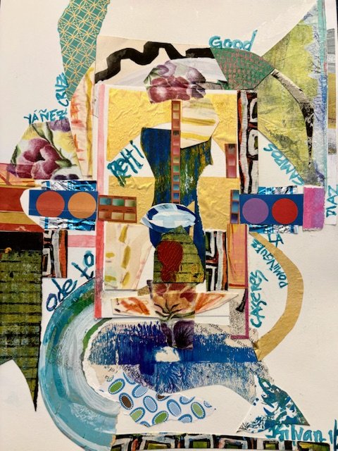 "Minneapolis"
12"x16", Abstract collage, gouache, $450