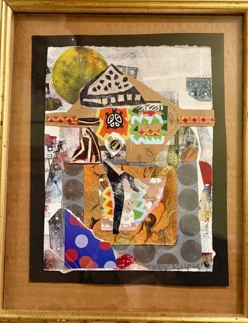 "Washington Square"
Collage and Monoprint, 8" X 8"
PRICE: $350 Framed or Unframed
