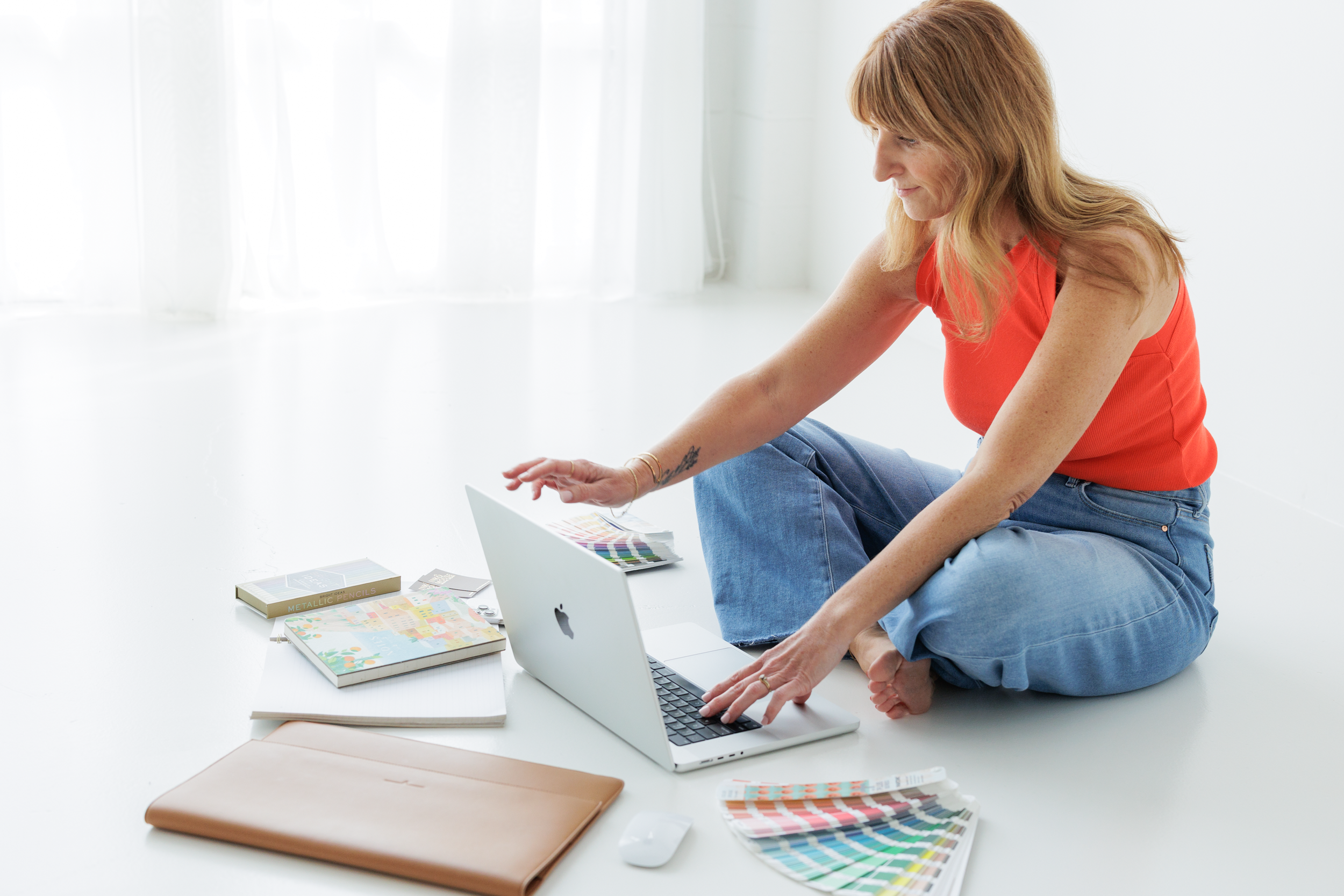 graphic designer working on branding identity