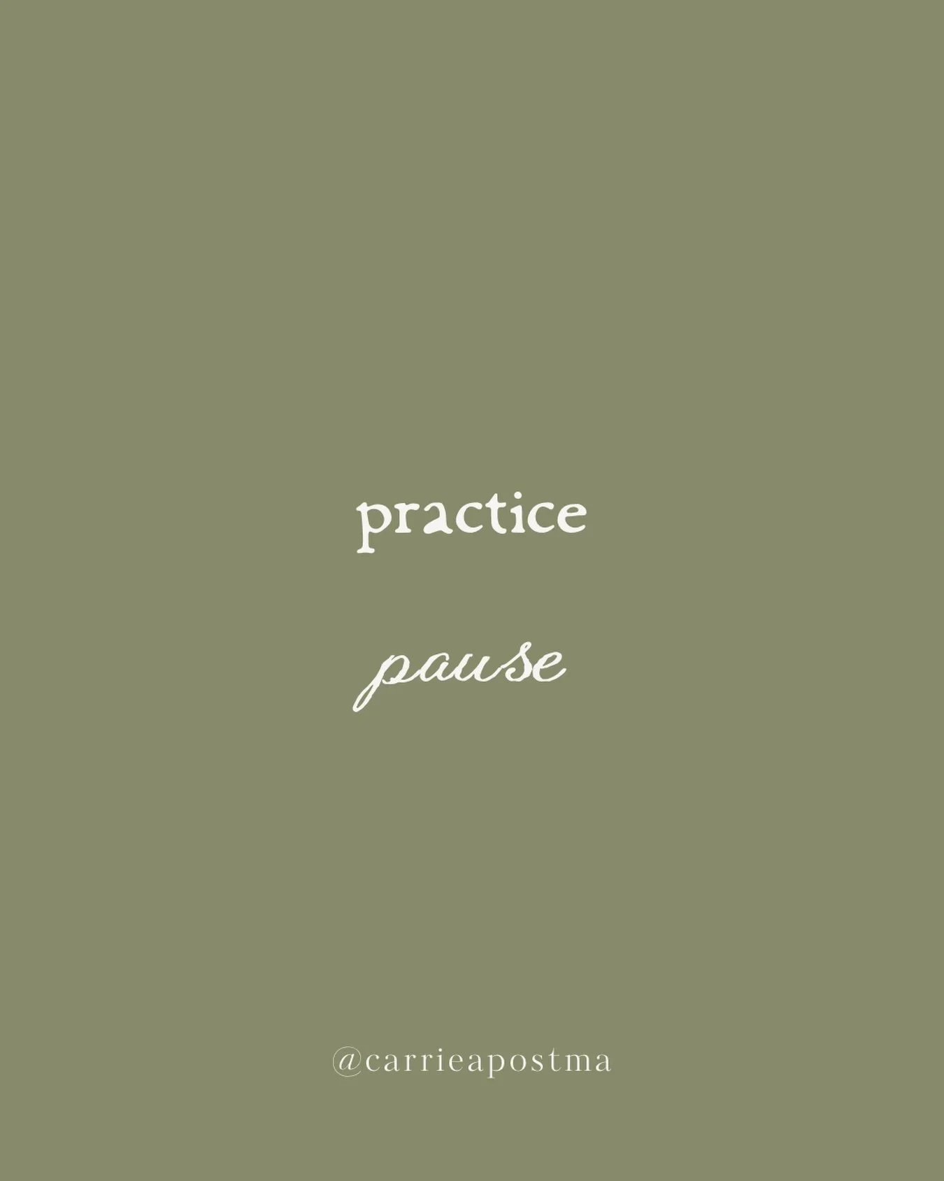 before the weekend fills up completely,
consider this your reminder to pause.

take some deep breaths, put the phone down, linger with your people&hellip; be where your feet are.

slowing down can sometimes feel unproductive in a world that constantl