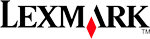 Lexmark logo with black text and a red diamond in the middle.
