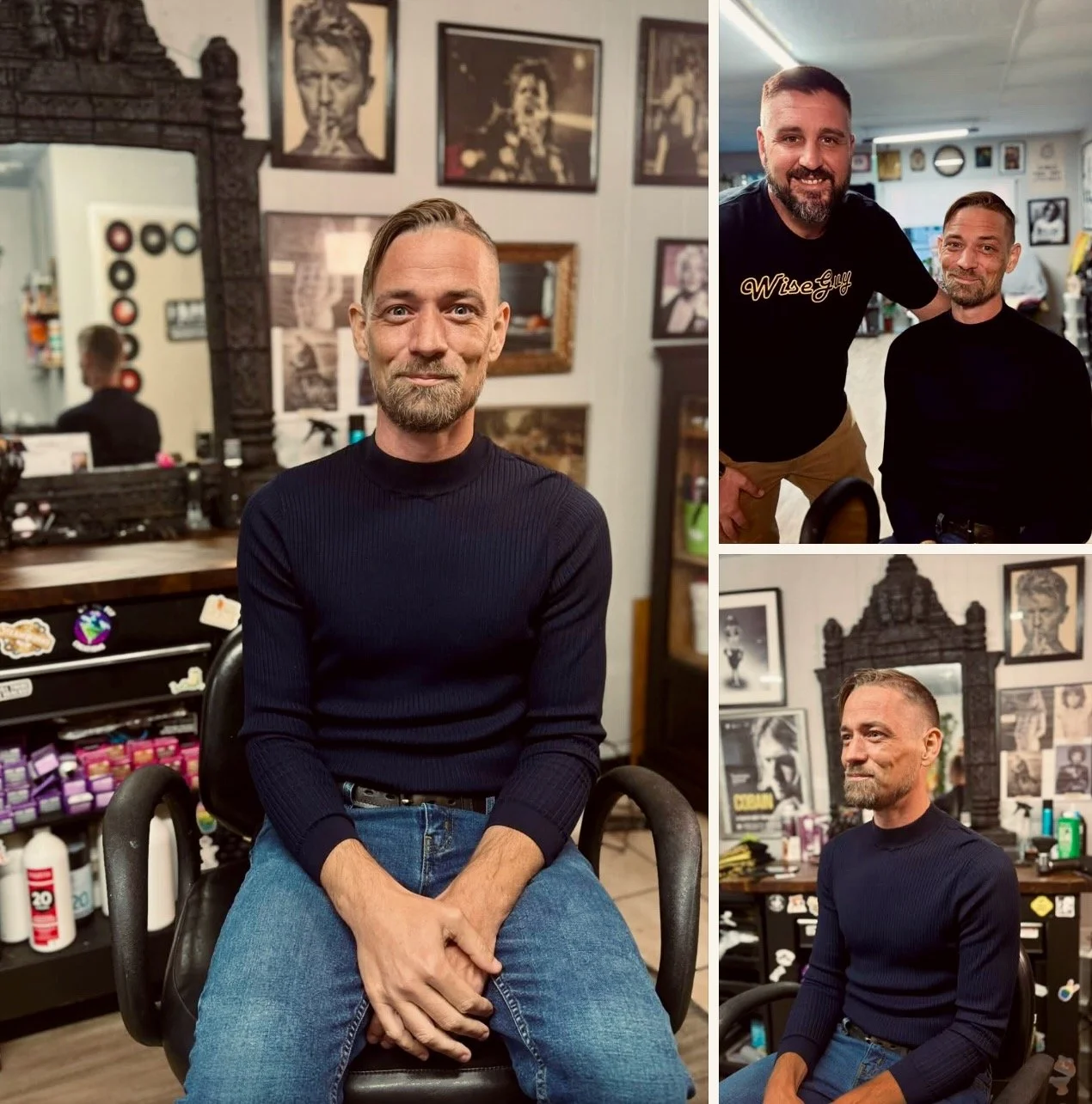 Men’s haircut transformation at Snip Happens in New Port Richey Florida