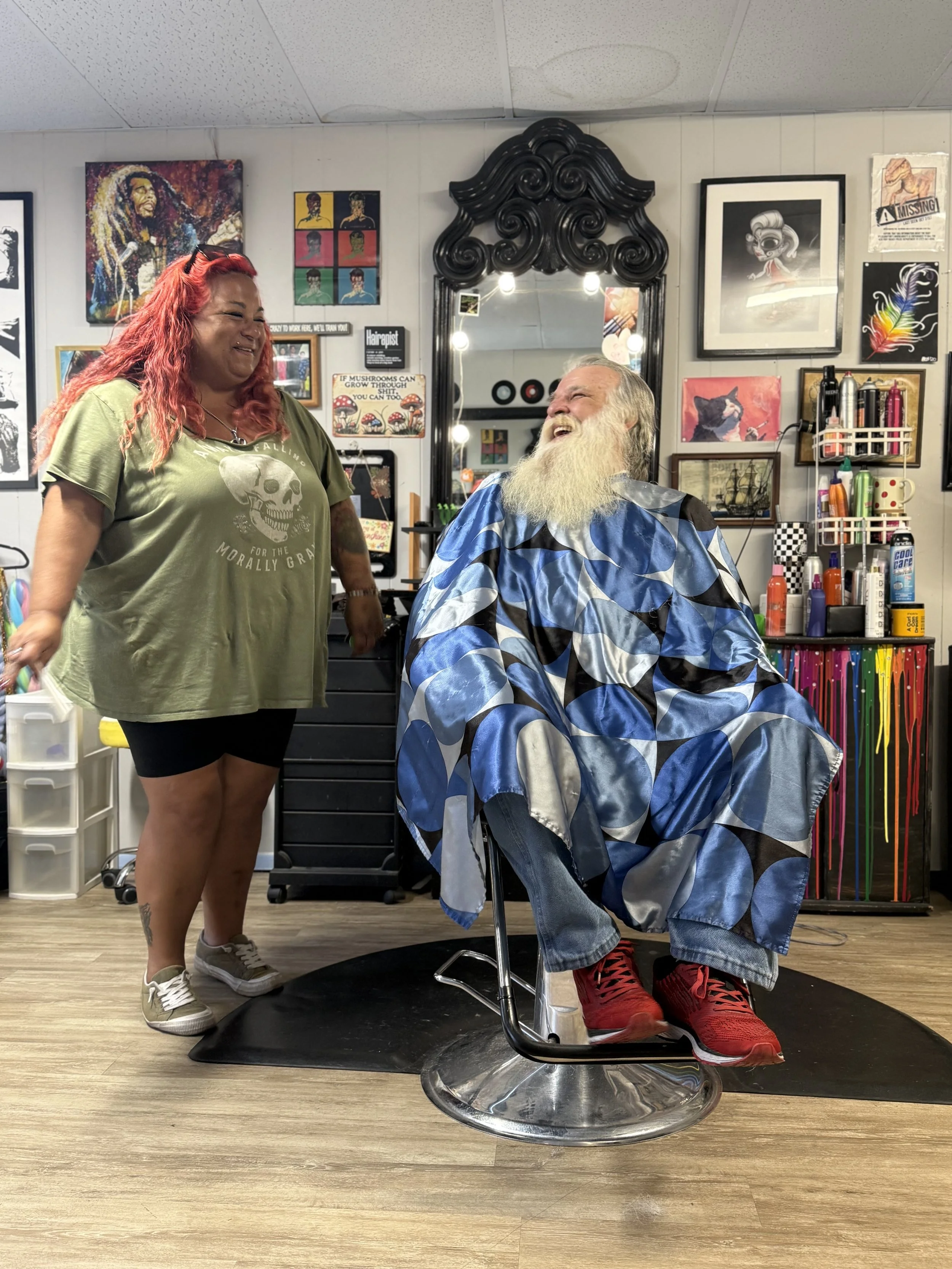 Inside NPR Hair Lair, a locally owned hair salon in Downtown New Port Richey, Florida.