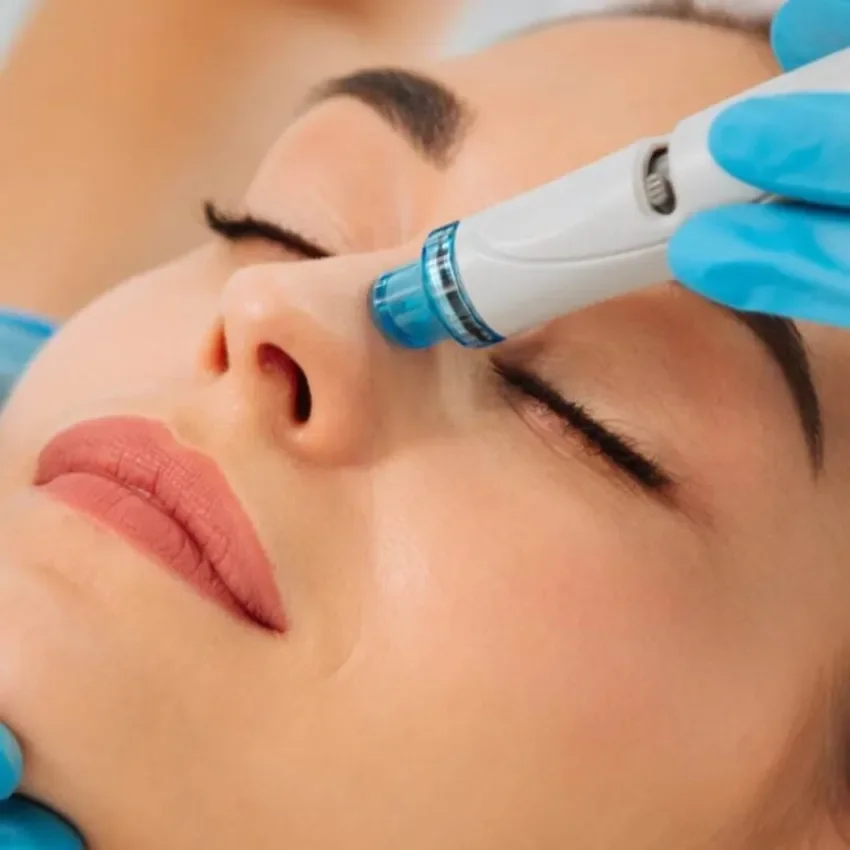 Microdermabrasion facial treatment performed by licensed esthetician in Wheaton, IL for smoother and brighter skin