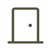 Simple illustration of a door with a doorknob