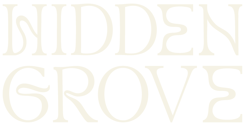 Stylized text that says 'HIDDEN GROWS' with a black background