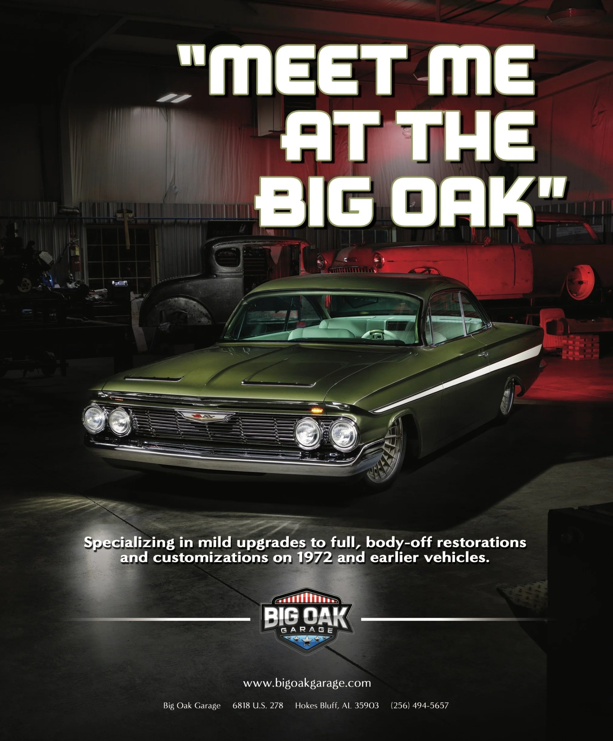 Big Oak Garage magazine ad