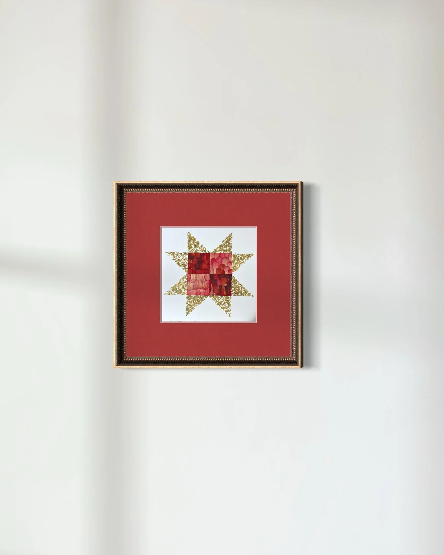 Red Floral Patchwork Print