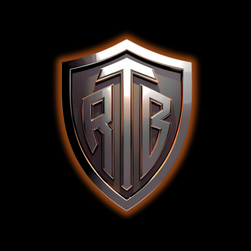Warner Bros. logo with a metallic shield and initials 'WB' on a black background with a glowing orange outline.