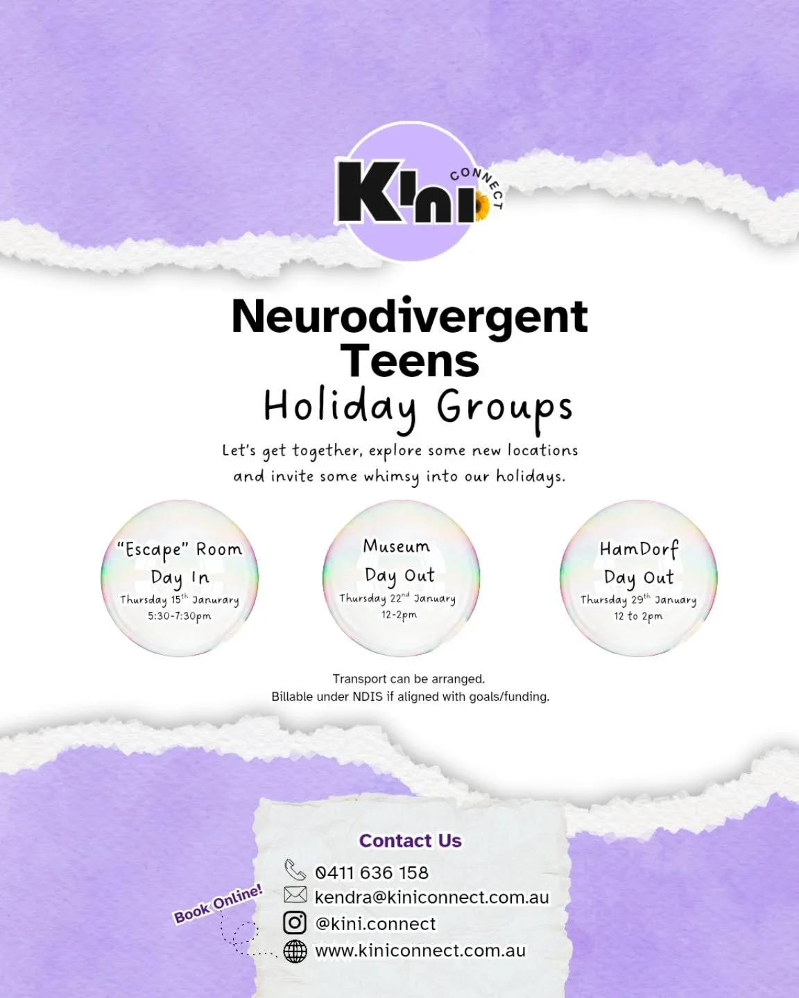Holiday groups for Neurodivergent Teens with Kendra and Lu ✨️

Visit an escape room challenge without the scary parts. In the Salisbury East Neighbourhood Centre, we're creating our own escape room for neurodivergent teens without the lock in and cha