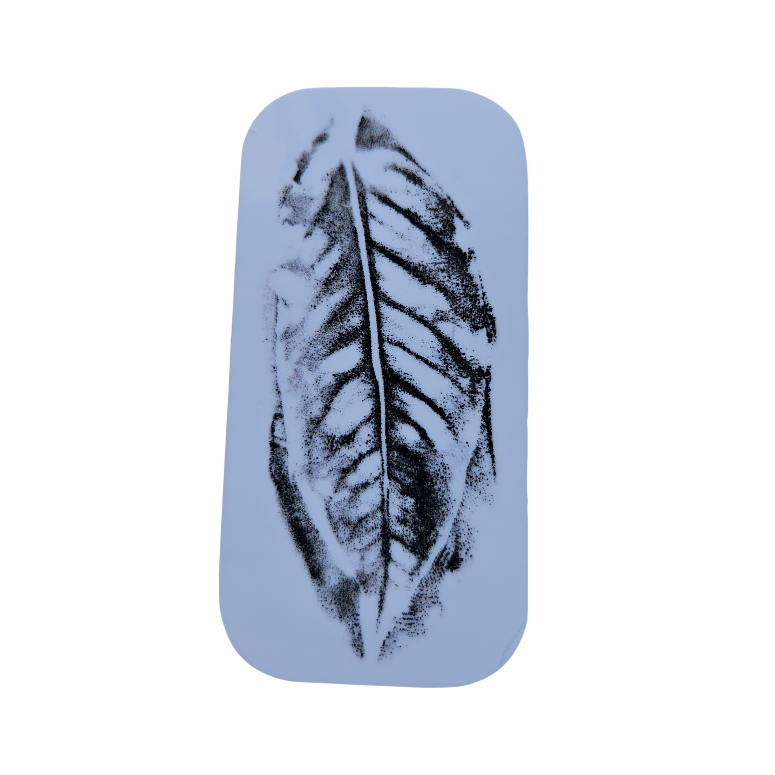 Linocut Print Anthurium Leaf Sticker