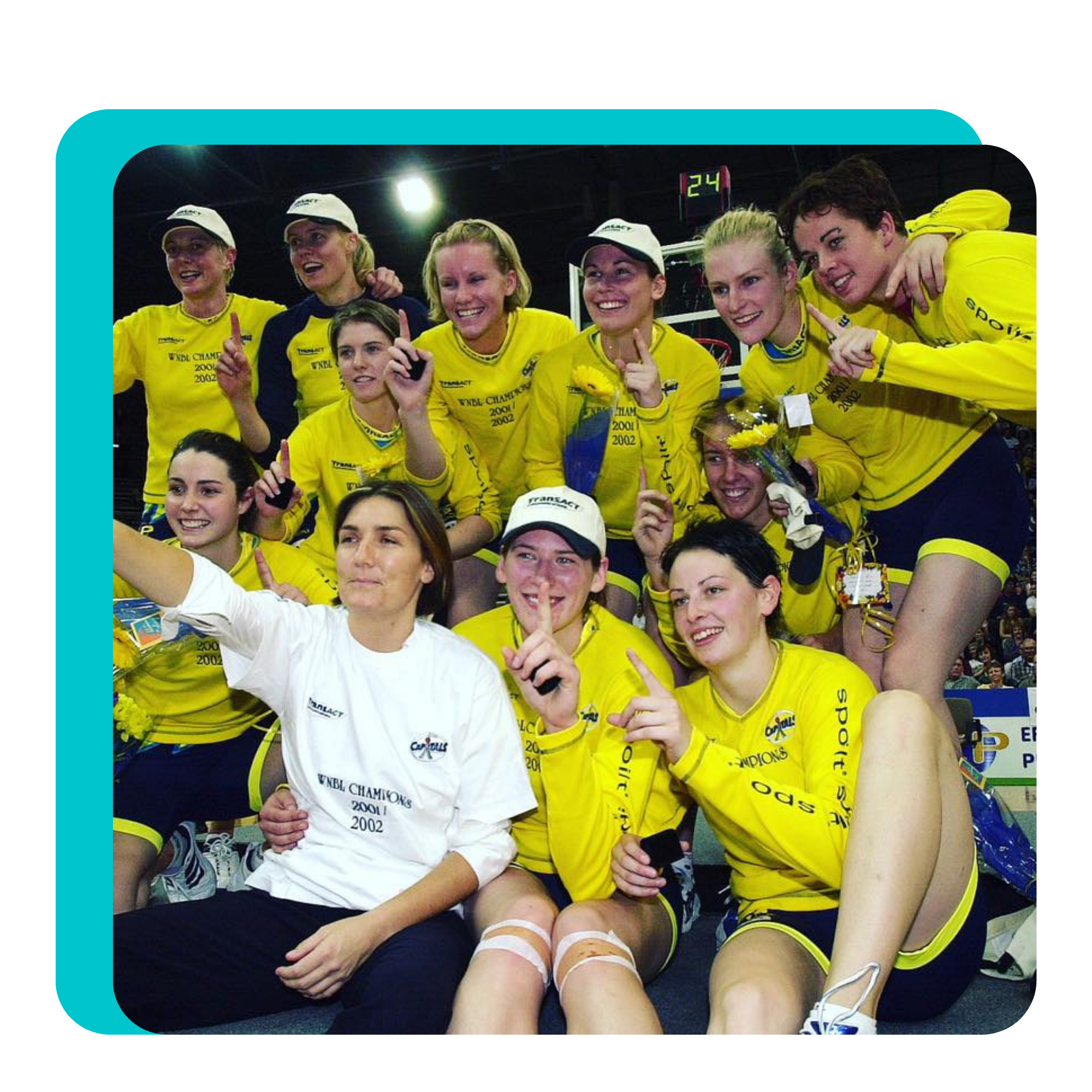 Jacinta Hamilton, Shelley Sandie, Eleanor Sharp, Lauren Jackson, Kellie Abrams, Carrie Graf, Gemma Sutherland, Sarah Petrie, Nat Hurst, Kim Wielens, Lucille Bailie, Kristen Veal