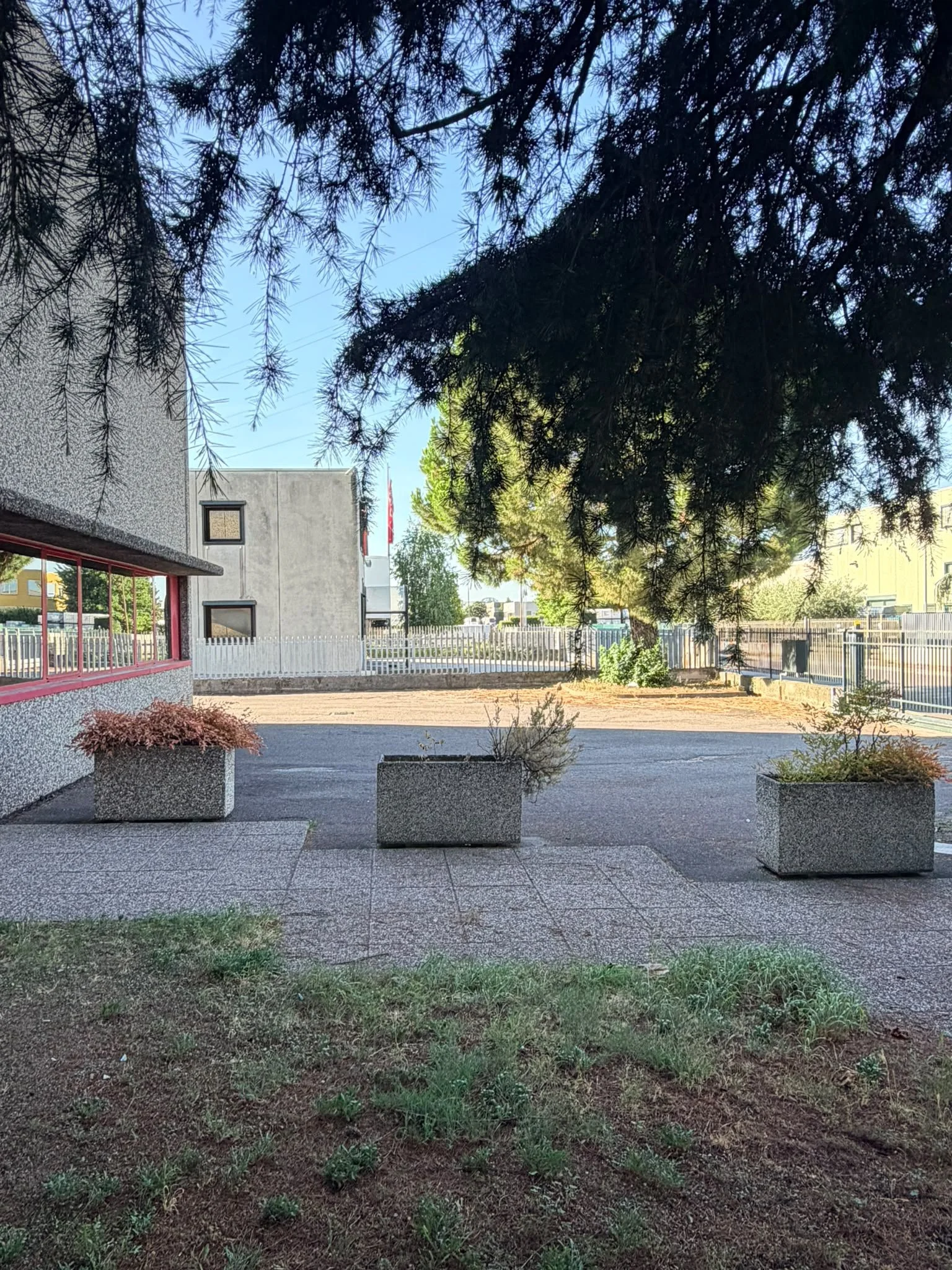Fioriere prima del nostro intervento presso azienda Benito Setti audiovisivi, Bussolengo, Verona