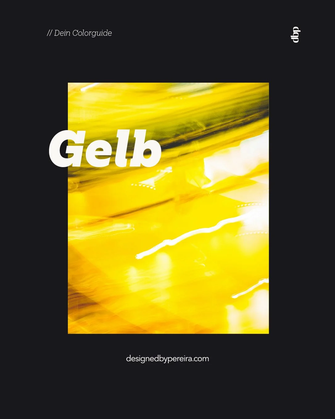 Gelb ist die Farbe von Licht, Denken und Aufmerksamkeit. Historisch stand Gelb f&uuml;r Erkenntnis und Macht, sp&auml;ter auch f&uuml;r Warnung. Gelb verst&auml;rkt alles. Inhalt wie Wirkung.

Wirkung
Gelb wirkt wach, fordernd und sichtbar. Im Design
